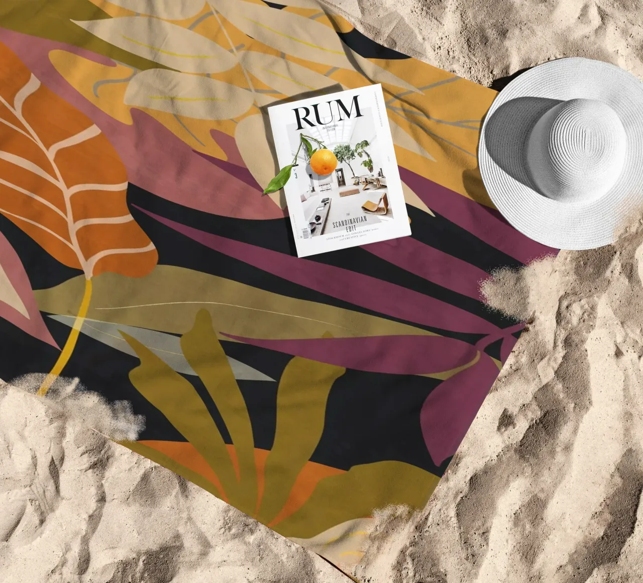 Jungle Abstract 16 beach towel by ThingDesign