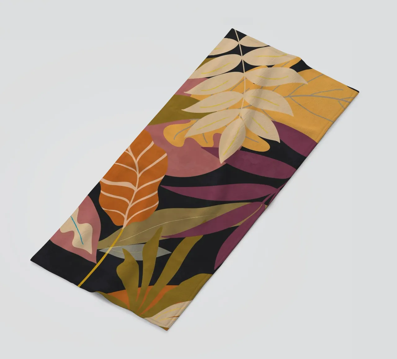 Jungle Abstract 16 beach towel by ThingDesign
