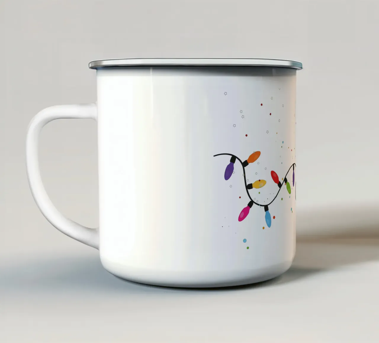 Lampadine di Natale tazza in smalto da GalerieGG