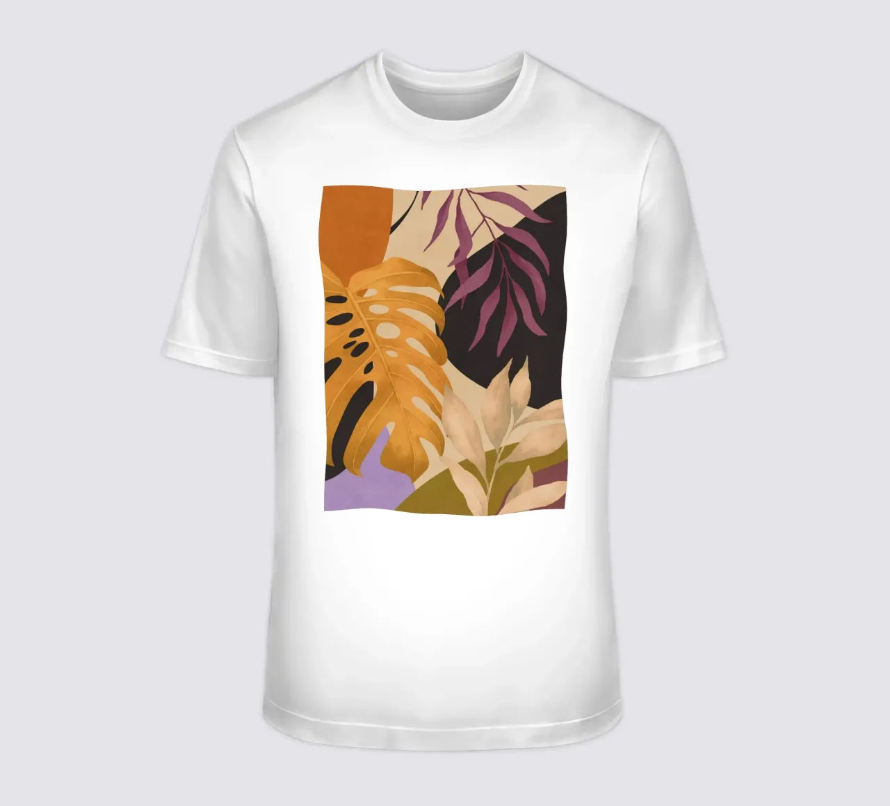 Arte astratta Foglie tropicali 105 t-shirt da ThingDesign