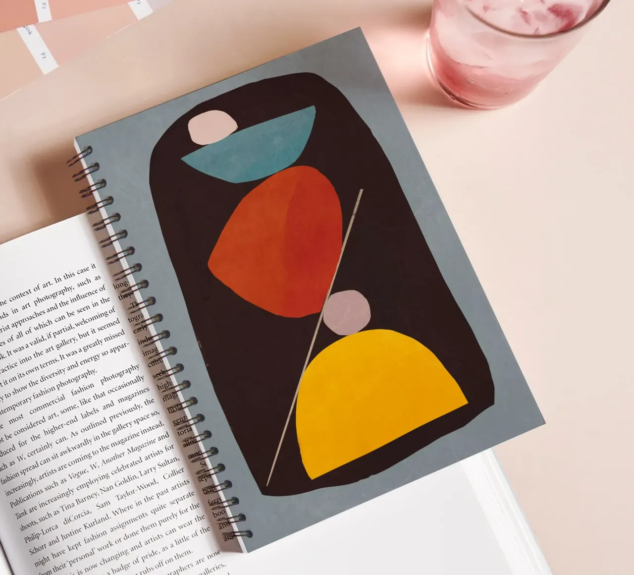 Modern Abstract Minimal Shapes 83 spiral notebook by ThingDesign