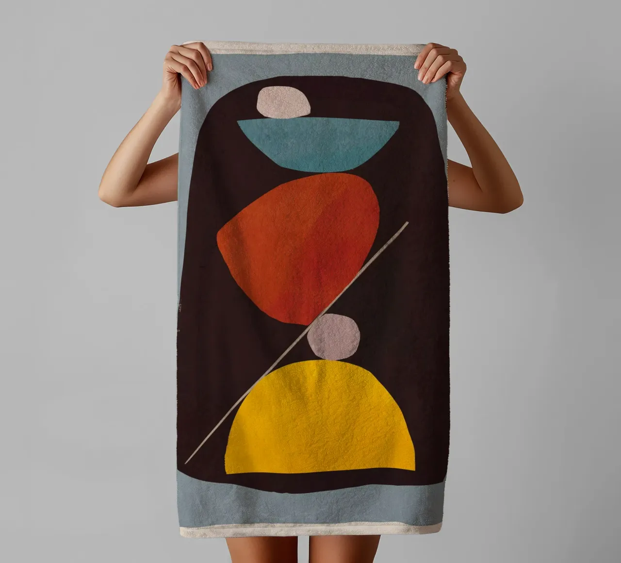 Formes modernes abstraites et minimales 83 serviette de bain de ThingDesign