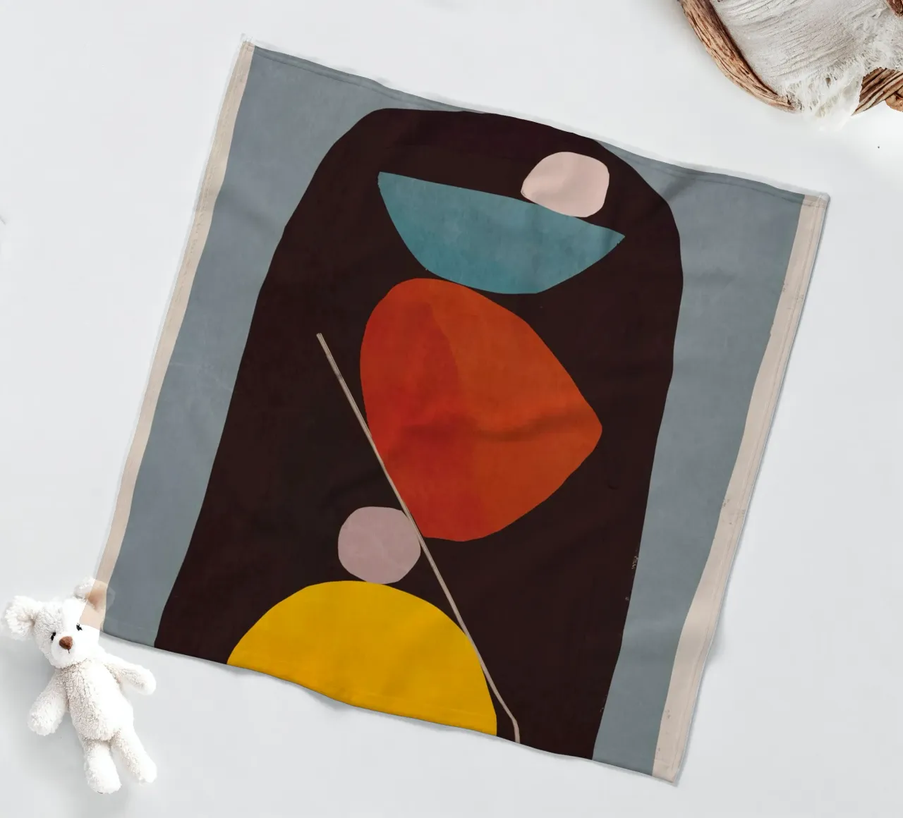 Forme astratte moderne e minimali 83 coperta in pile da ThingDesign