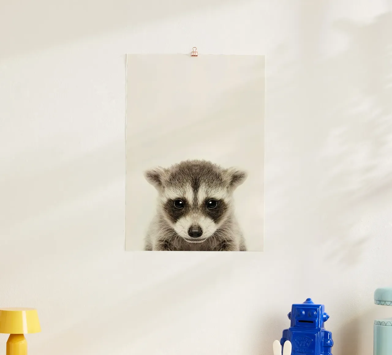Baby Raccoon poster da Emil Art Studio