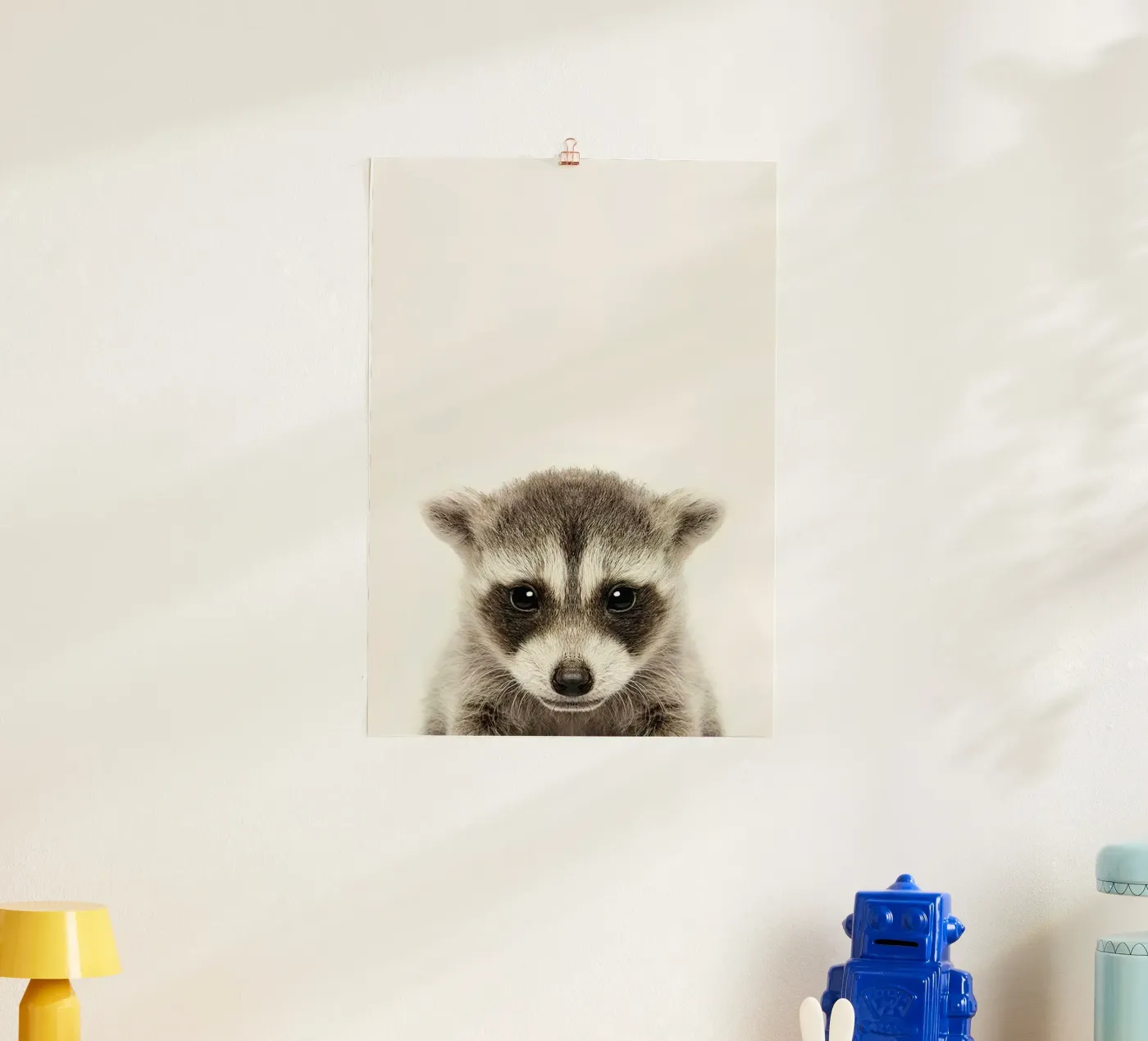 Baby Raccoon poster da Emil Art Studio