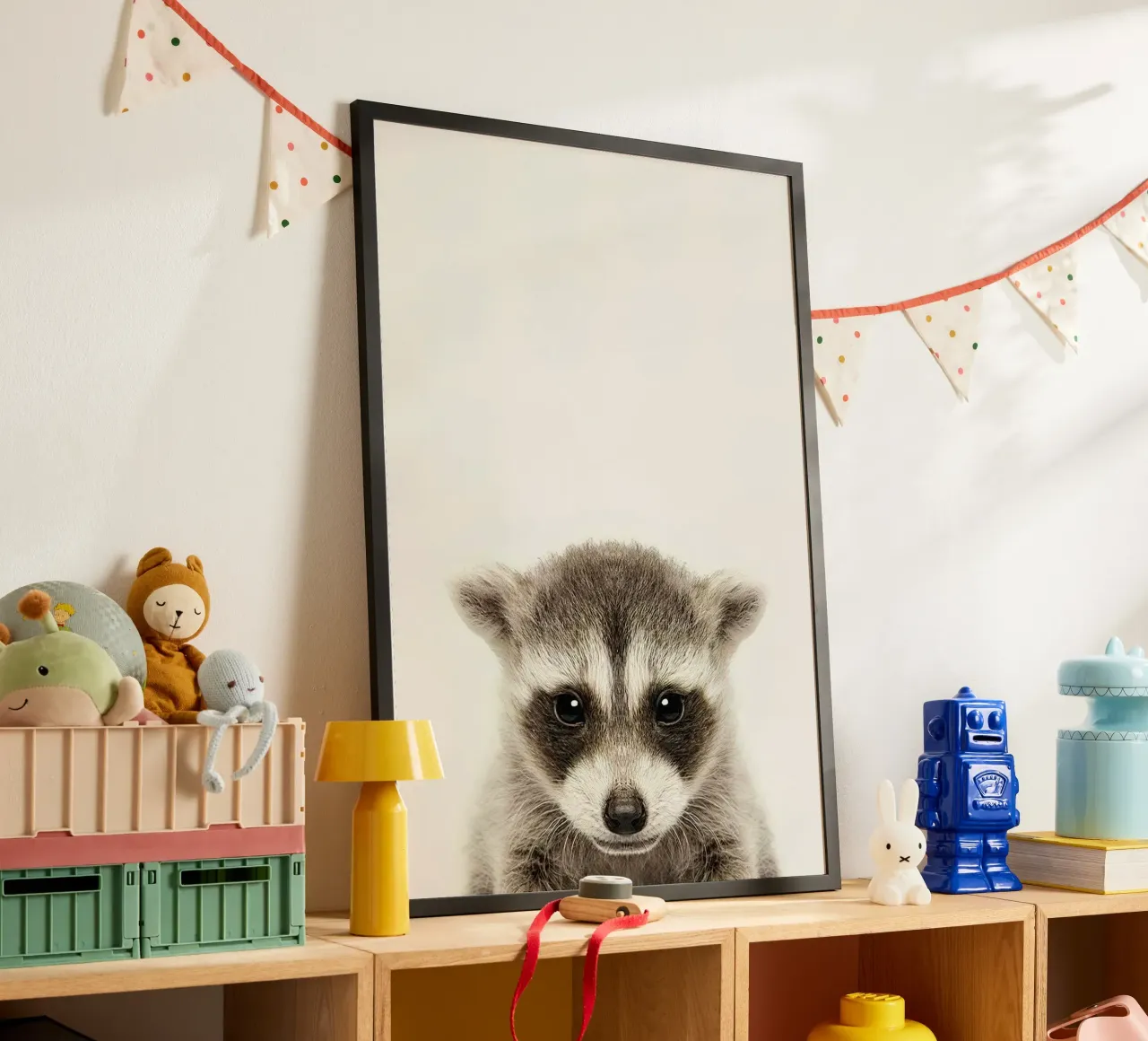 Baby Raccoon poster da Emil Art Studio