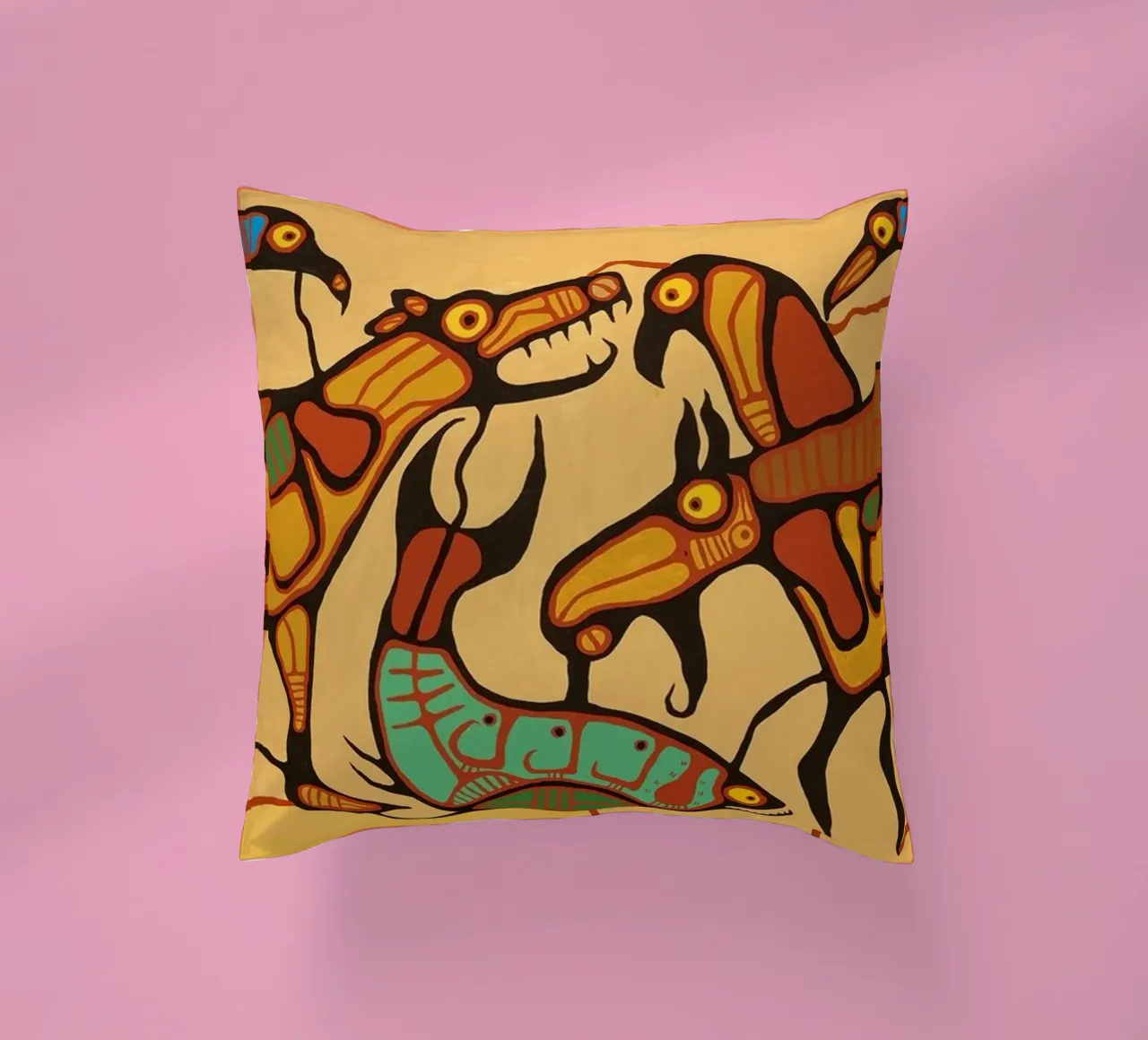 Norval Morrisseau Unità animale cuscino da Riley Art Studio