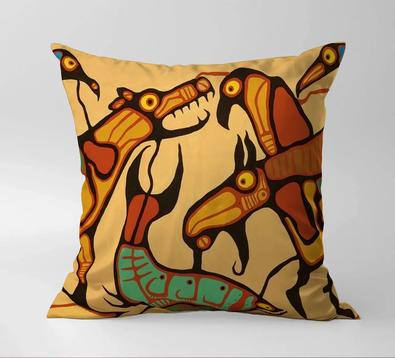 Norval Morrisseau Unità animale cuscino da Riley Art Studio