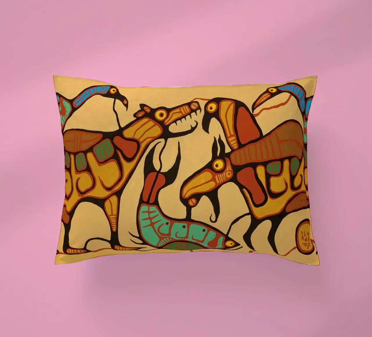 Norval Morrisseau Unità animale cuscino da Riley Art Studio