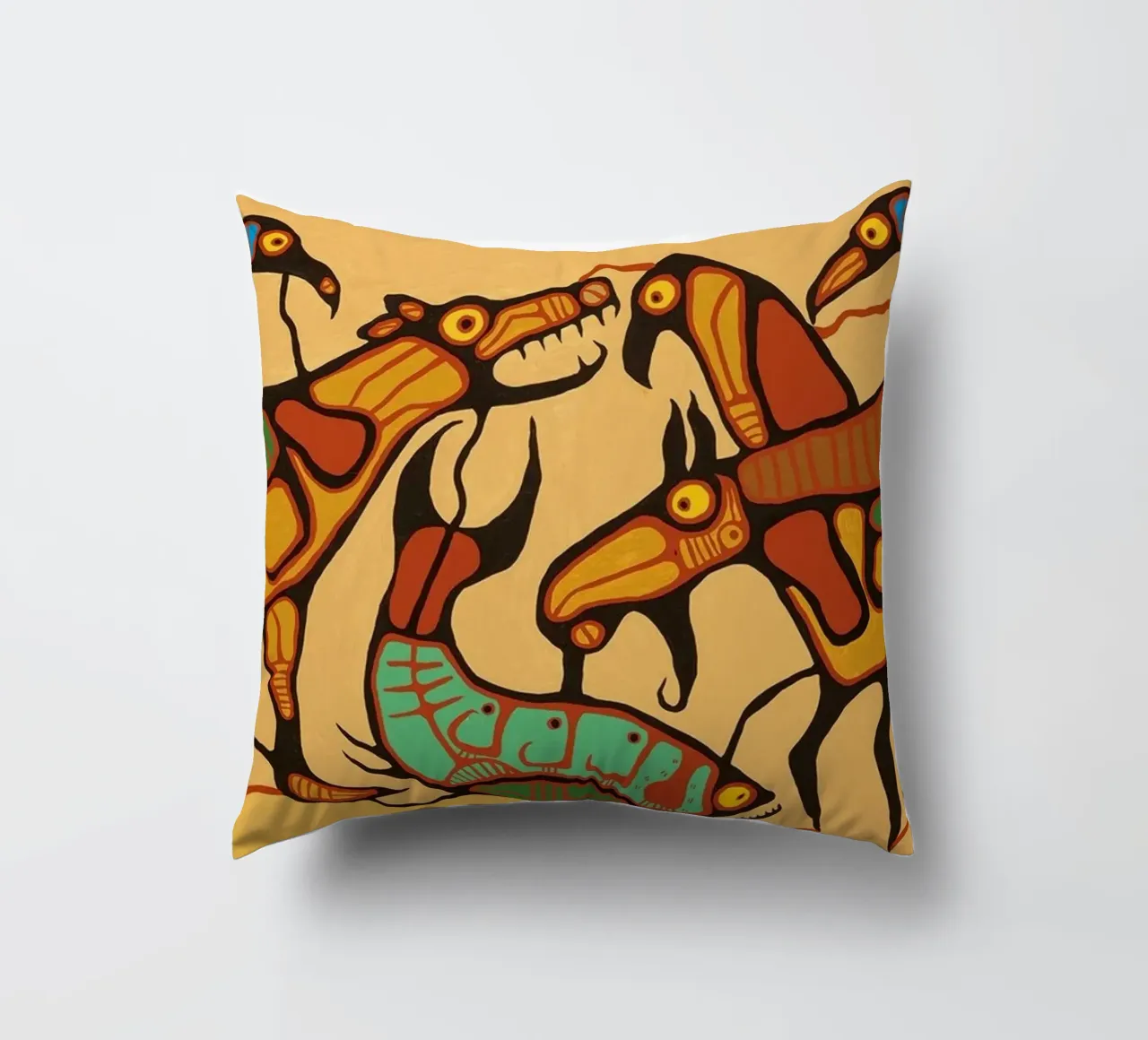 Norval Morrisseau Unità animale cuscino da Riley Art Studio