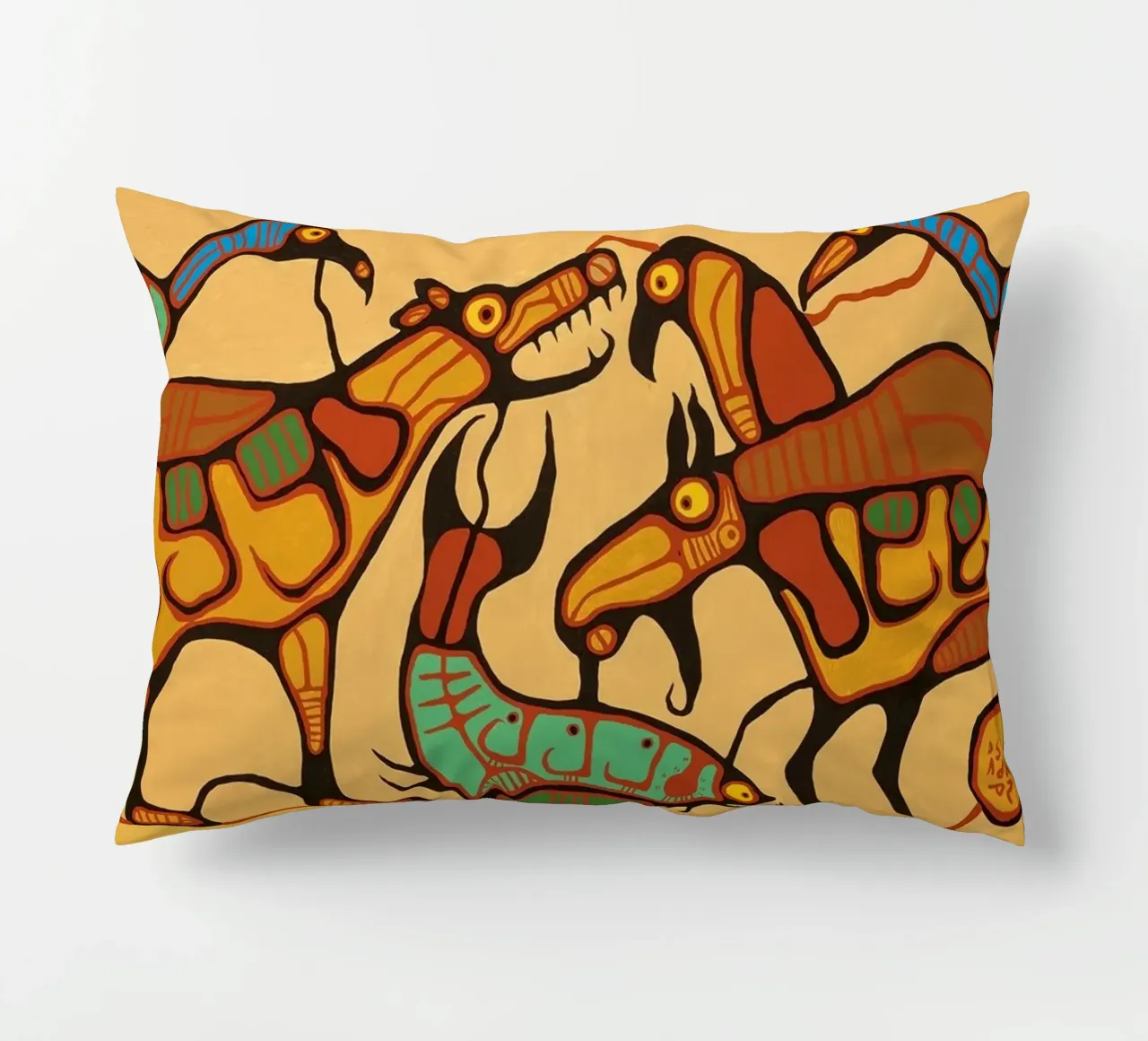 Norval Morrisseau Unità animale cuscino da Riley Art Studio