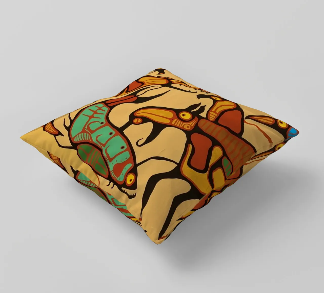 Norval Morrisseau Unità animale cuscino da Riley Art Studio