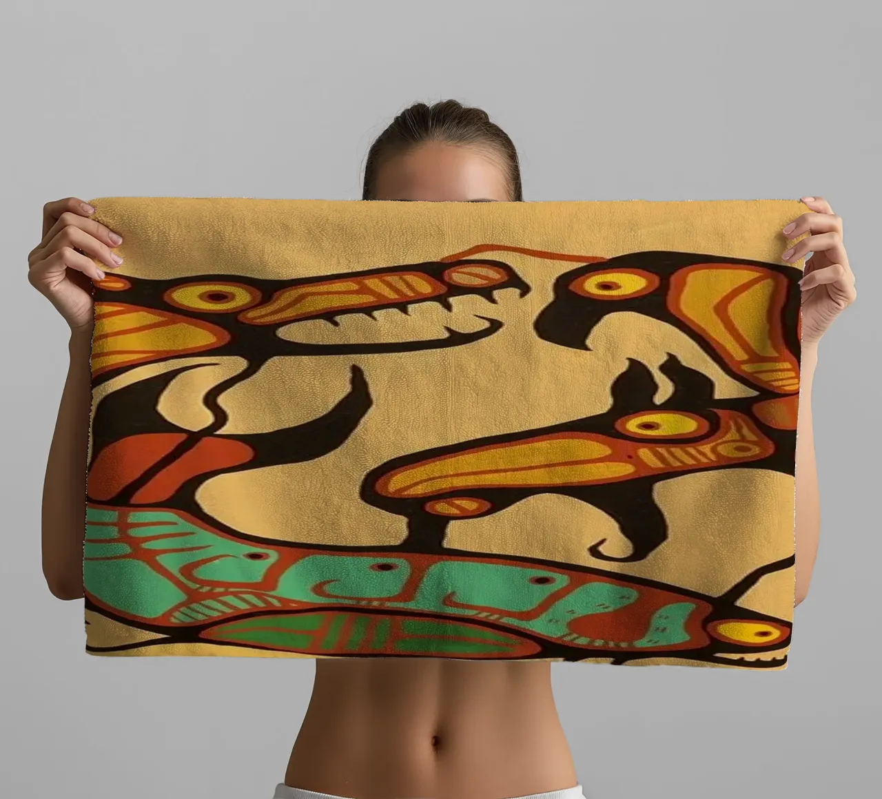 Norval Morrisseau Unità animale asciugamano da bagno da Riley Art Studio