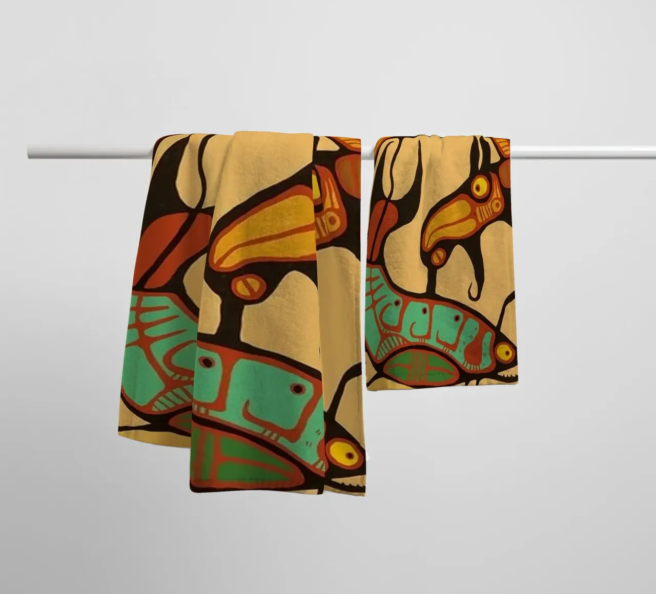 Norval Morrisseau Unità animale asciugamano da bagno da Riley Art Studio