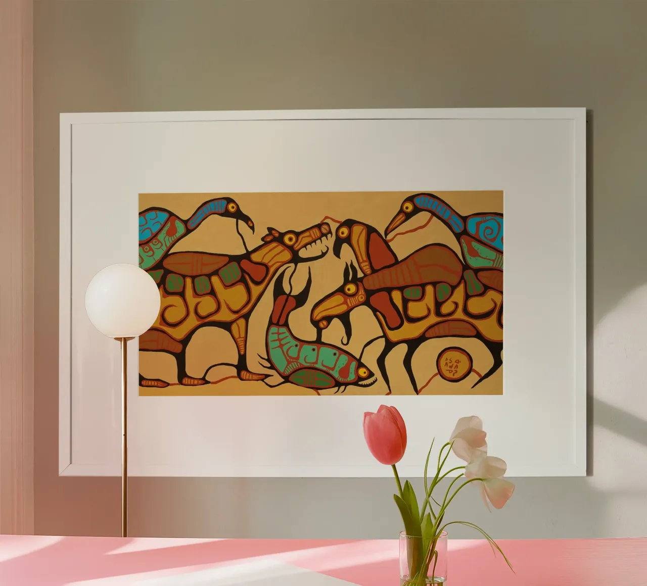 Norval Morrisseau Unità animale carta hahnemühle da Riley Art Studio