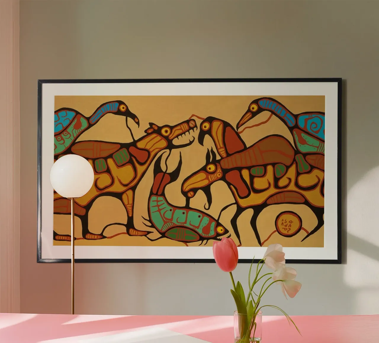 Norval Morrisseau Unità animale carta hahnemühle da Riley Art Studio