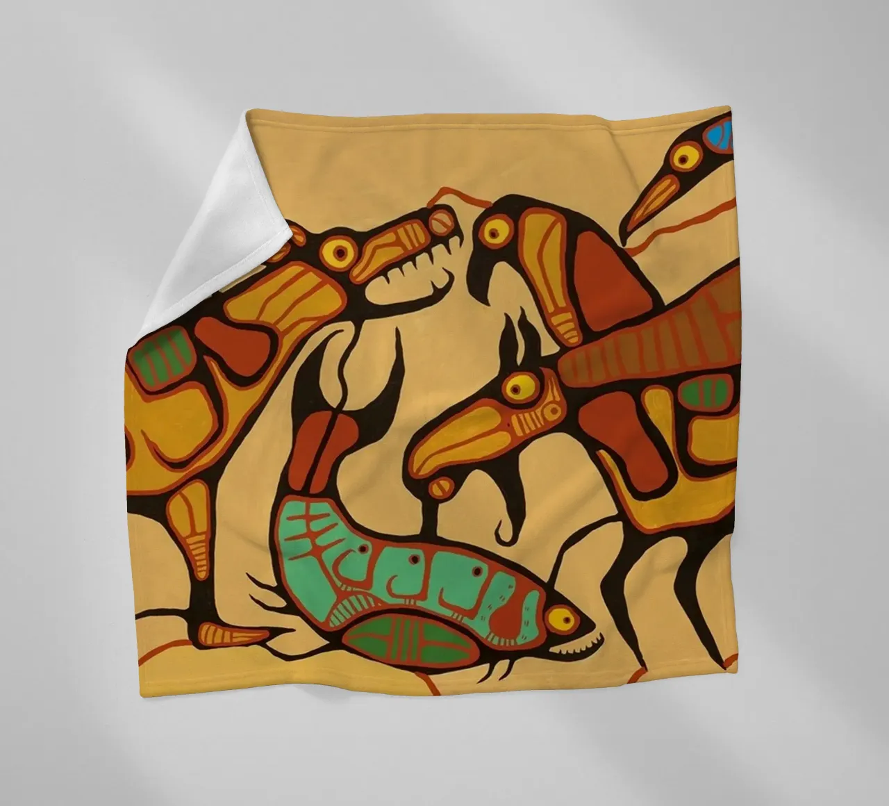 Norval Morrisseau Unità animale coperta in pile da Riley Art Studio
