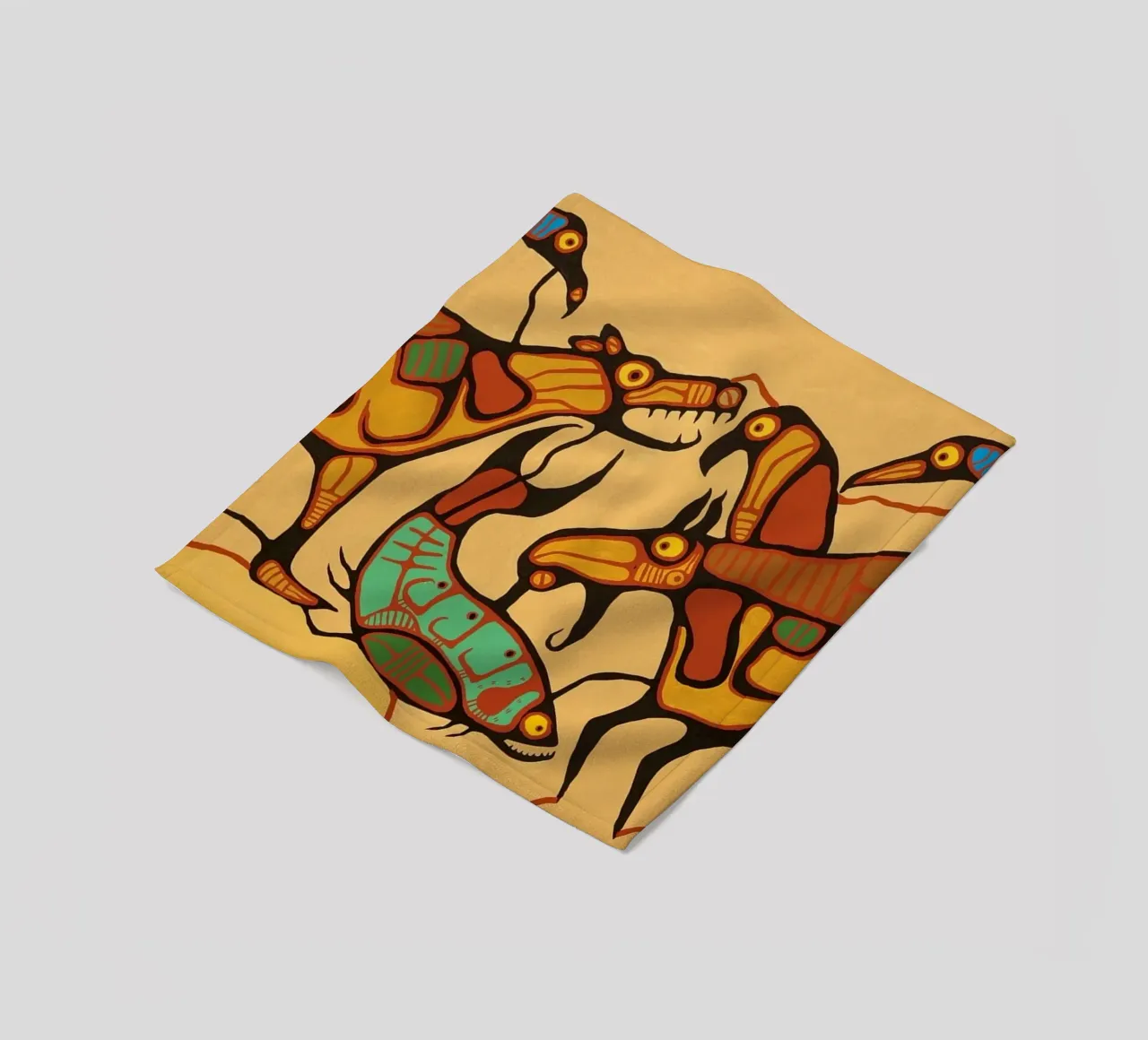 Norval Morrisseau Unità animale coperta in pile da Riley Art Studio