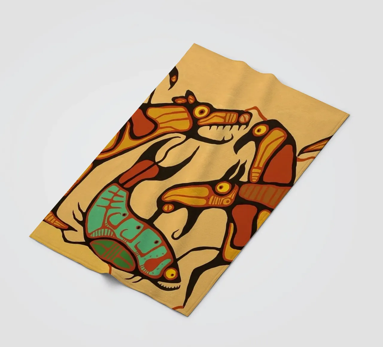 Norval Morrisseau Unità animale coperta in pile da Riley Art Studio