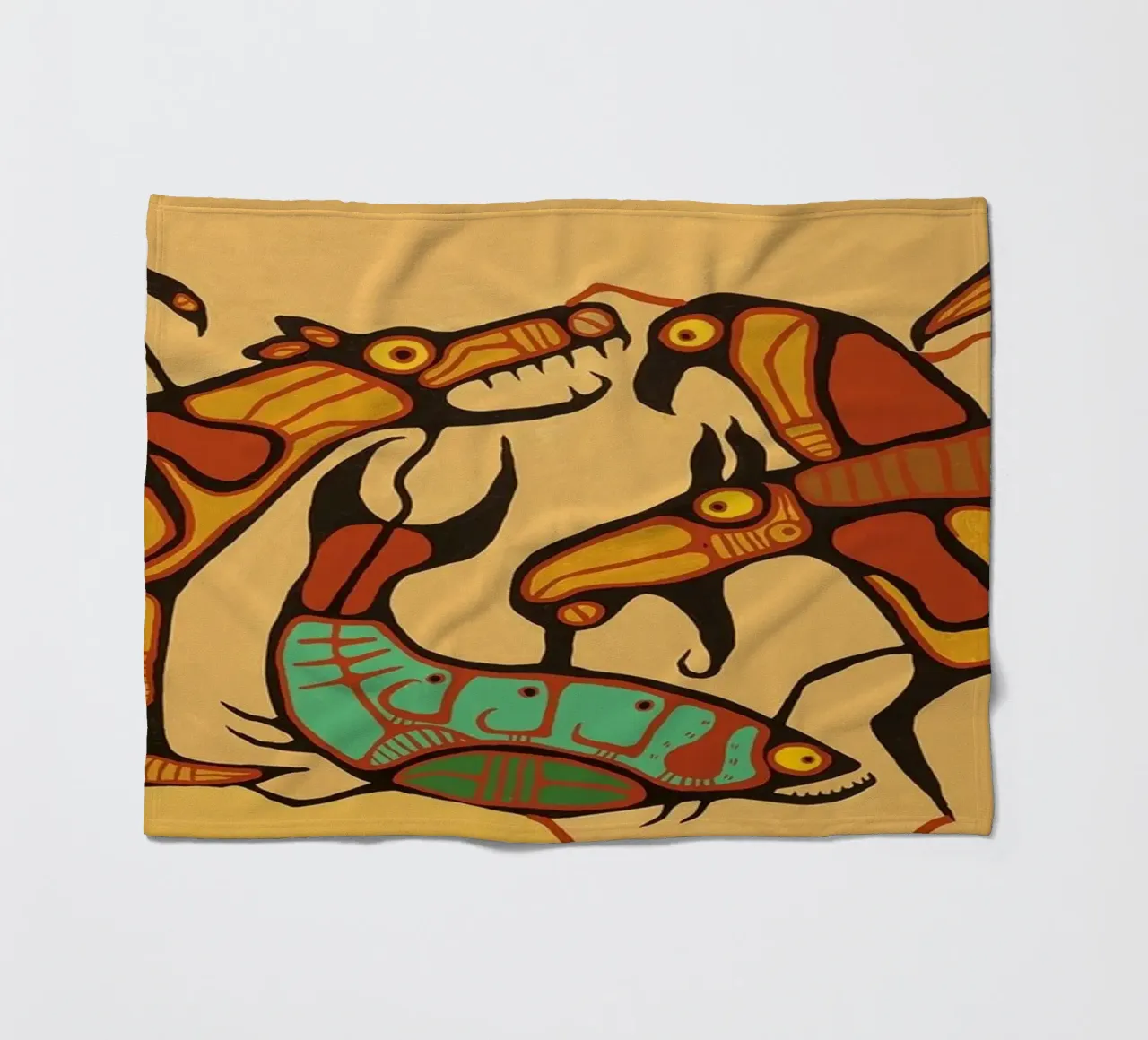 Norval Morrisseau Unità animale coperta in pile da Riley Art Studio