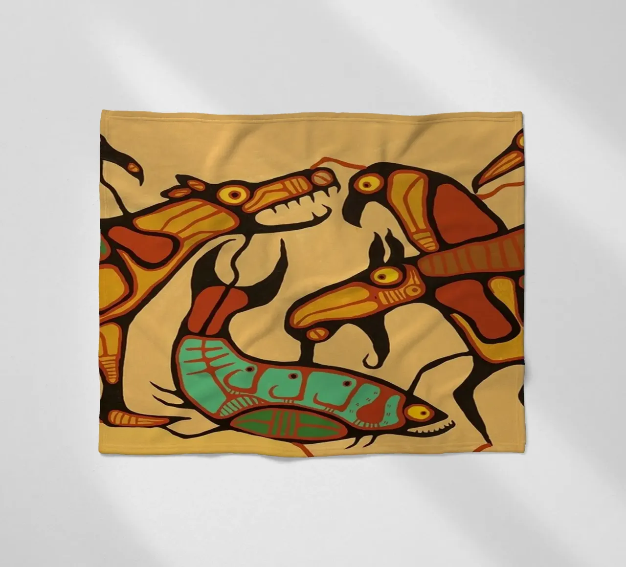 Norval Morrisseau Unità animale coperta in pile da Riley Art Studio