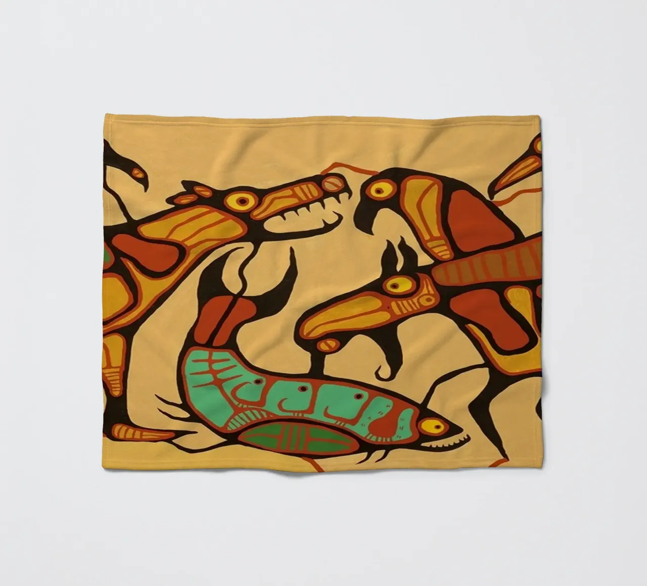 Norval Morrisseau Unità animale coperta in pile da Riley Art Studio