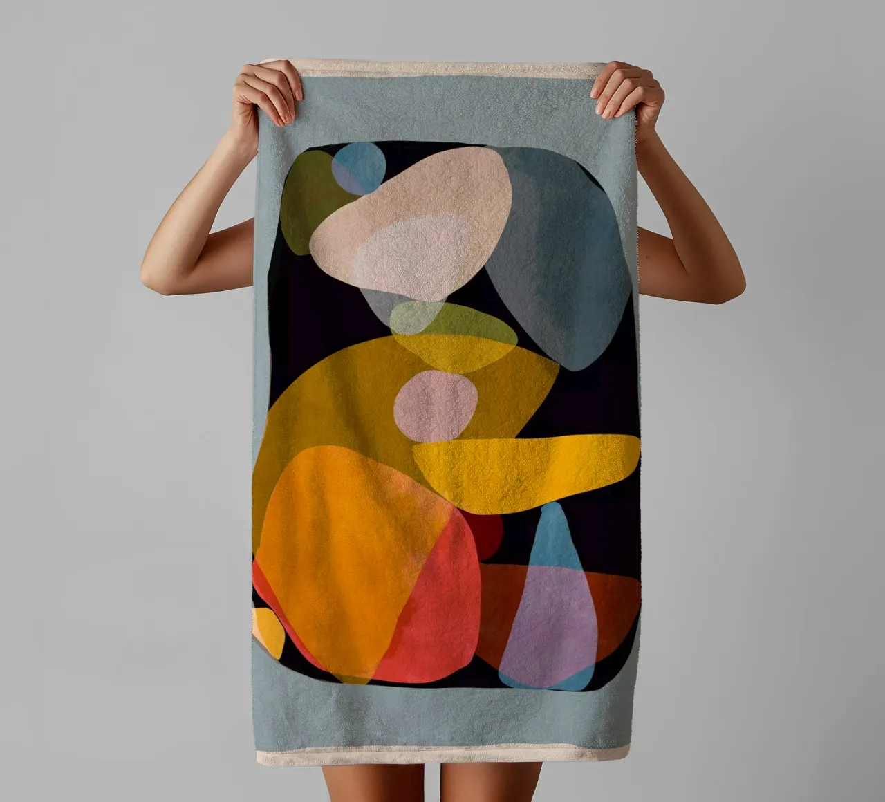 Moderne abstracte kunst 63 badhanddoek van ThingDesign