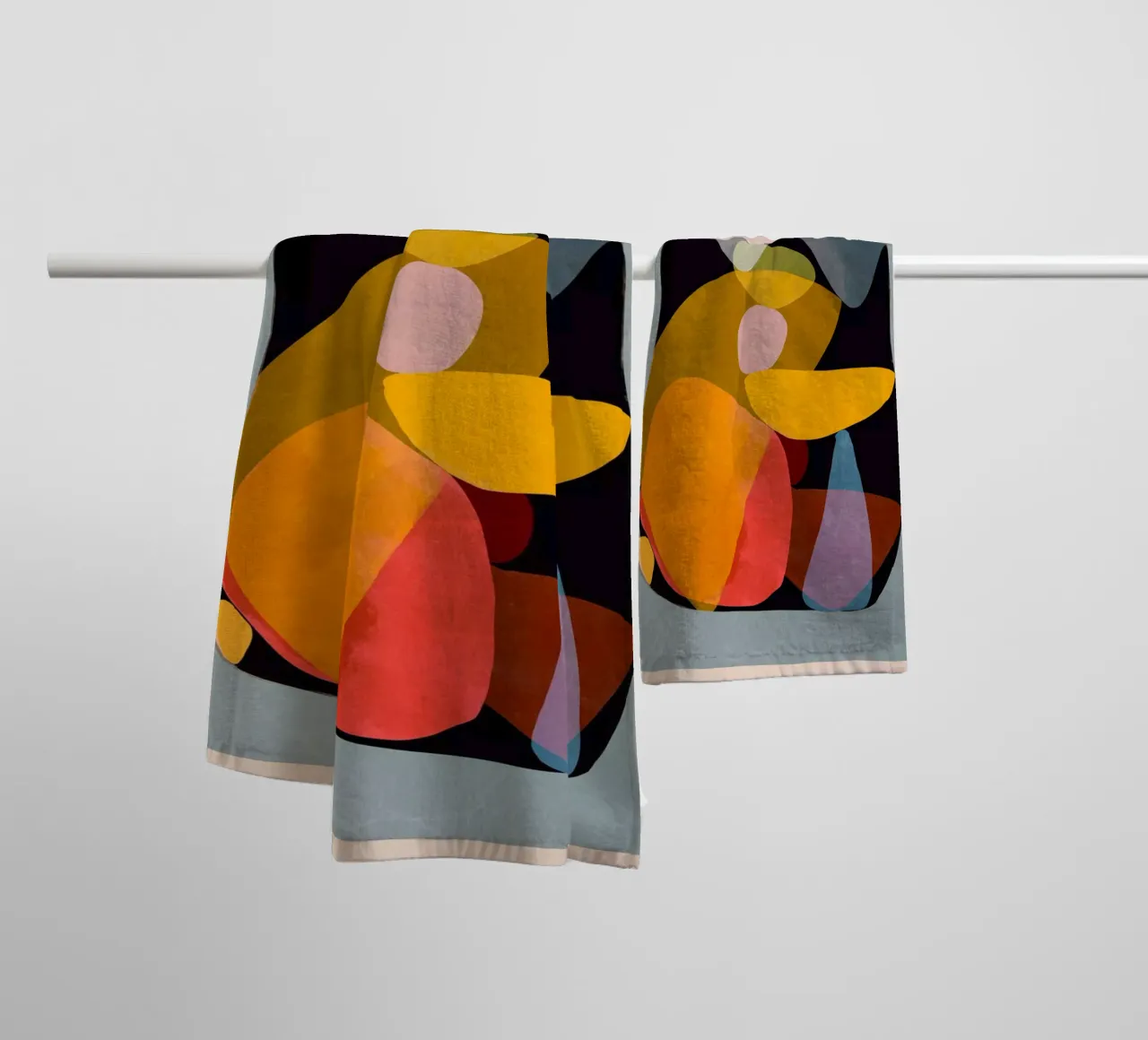 Moderne abstracte kunst 63 badhanddoek van ThingDesign