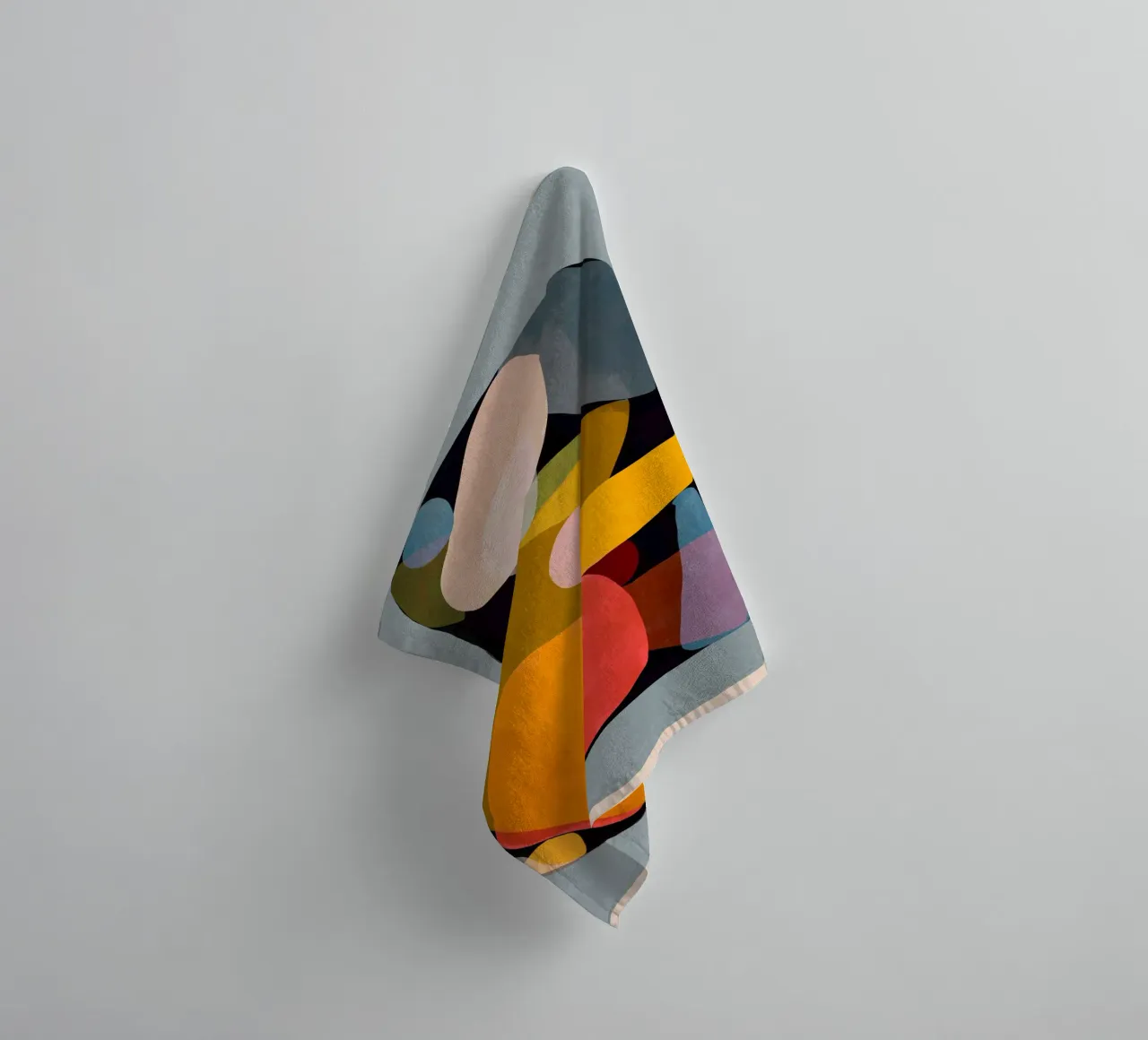 Moderne abstracte kunst 63 badhanddoek van ThingDesign