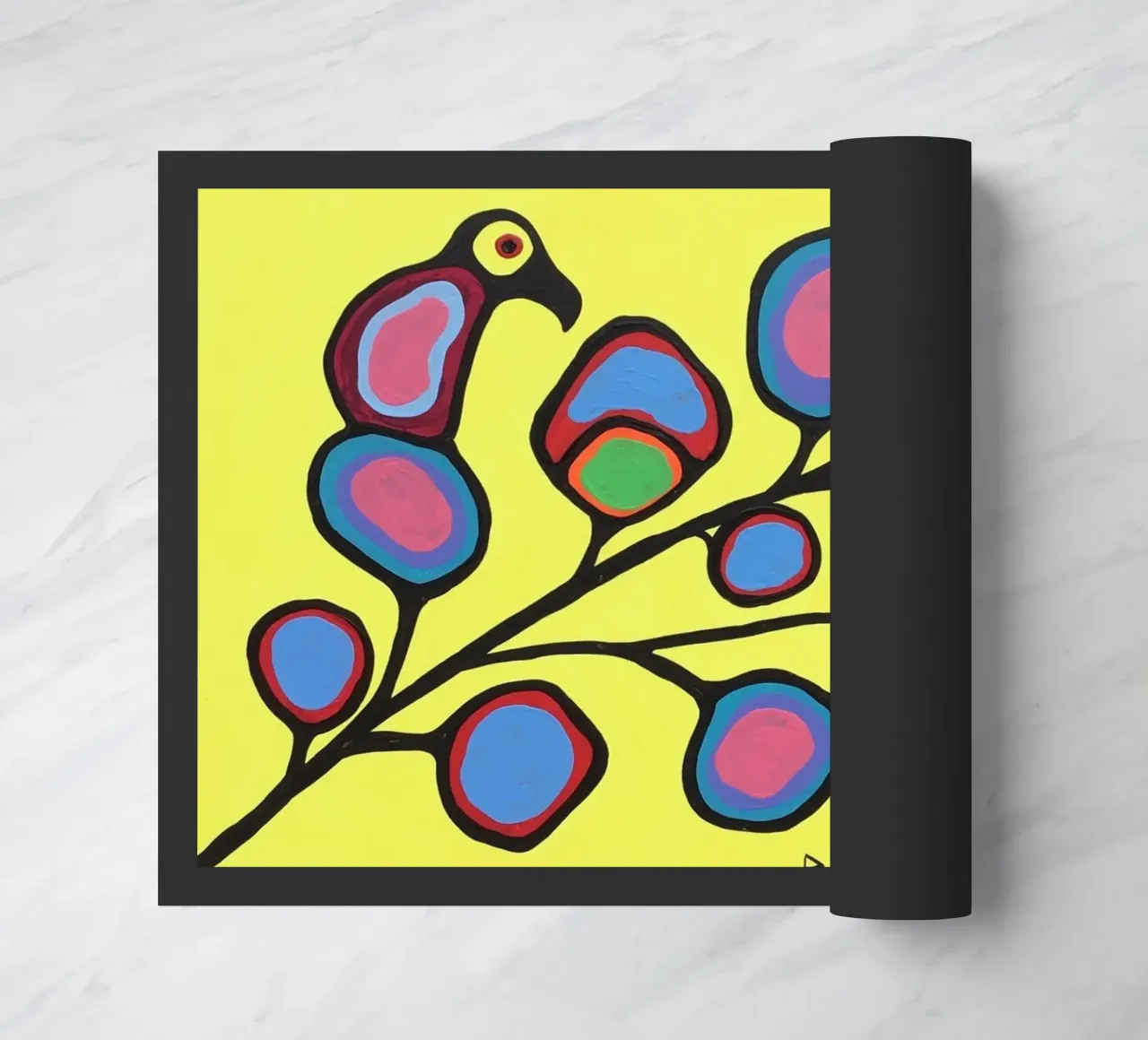 Norval Morrisseau Uccelli su un ramo zerbino da Riley Art Studio