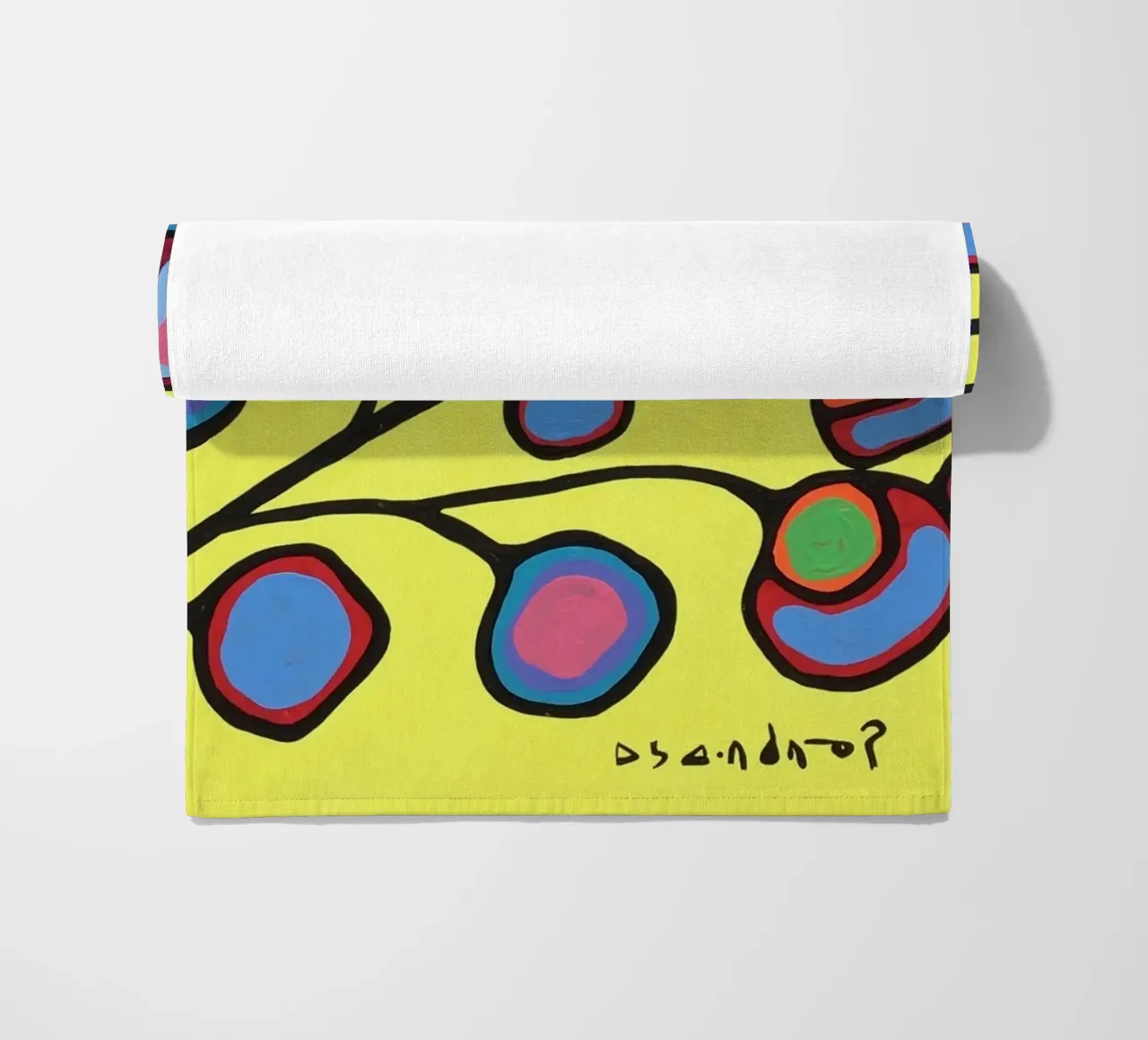 Norval Morrisseau Uccelli su un ramo telo mare da Riley Art Studio