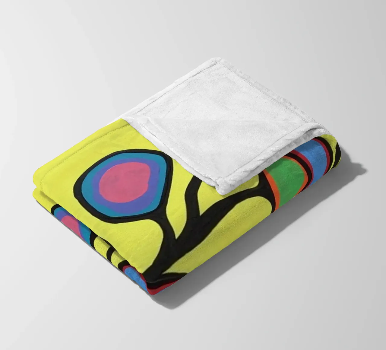 Norval Morrisseau Uccelli su un ramo coperta in pile da Riley Art Studio