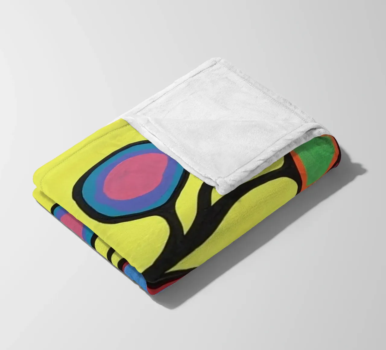 Norval Morrisseau Uccelli su un ramo coperta in pile da Riley Art Studio