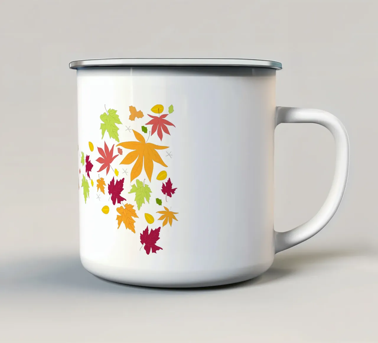 Foglie d'autunno che cadono tazza in smalto da GalerieGG