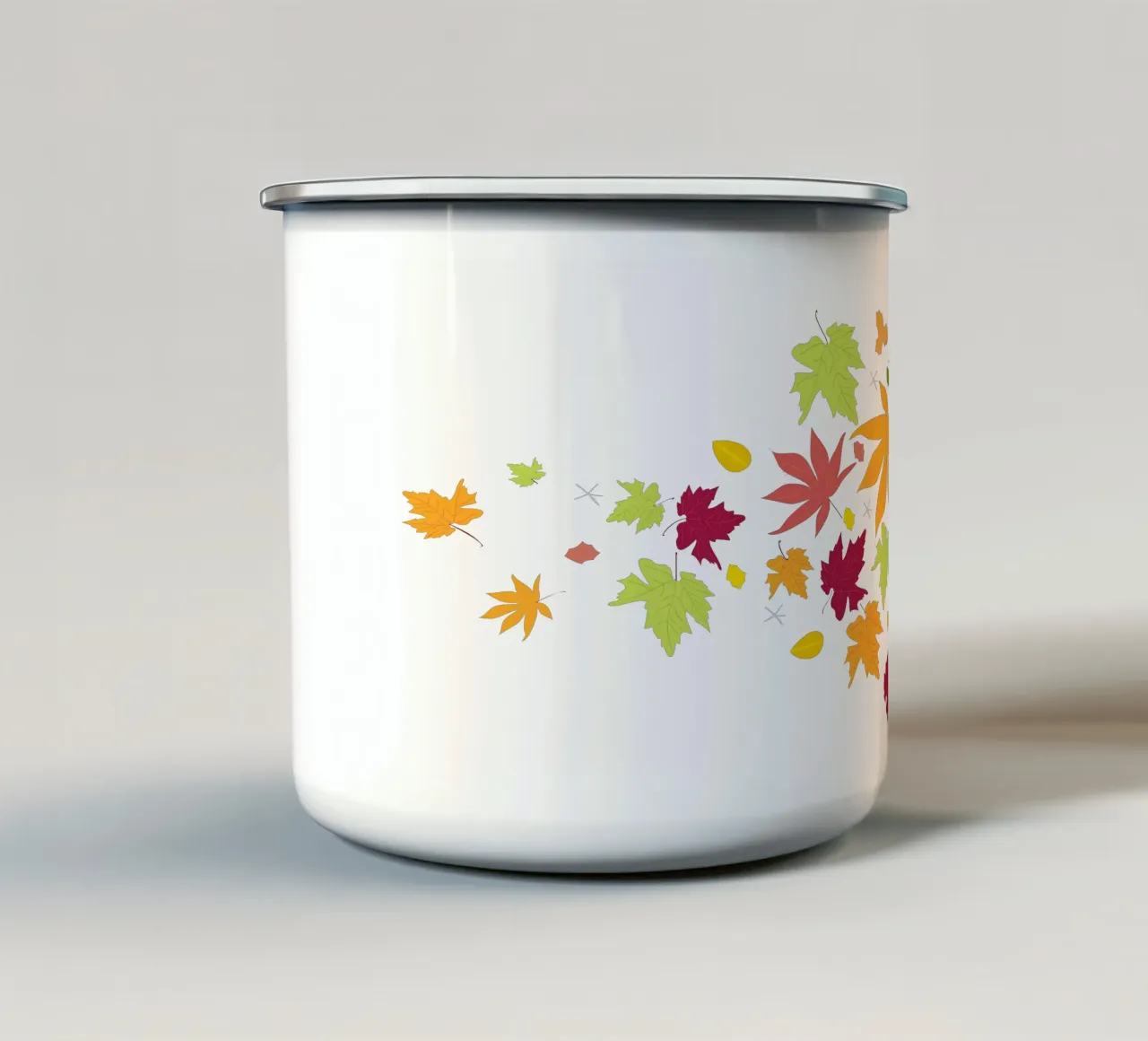Foglie d'autunno che cadono tazza in smalto da GalerieGG