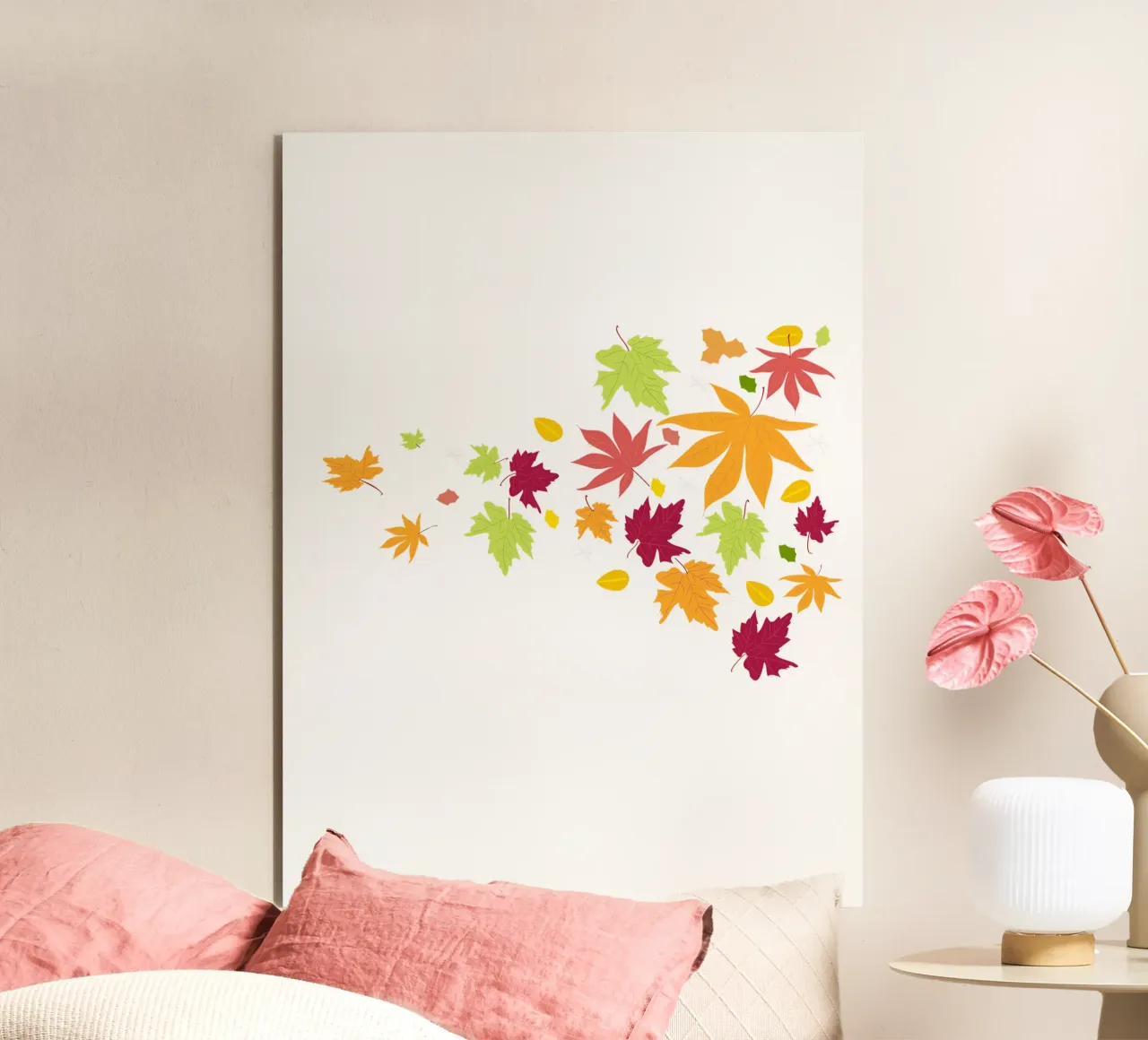 Foglie d'autunno che cadono alluminio dibond da GalerieGG