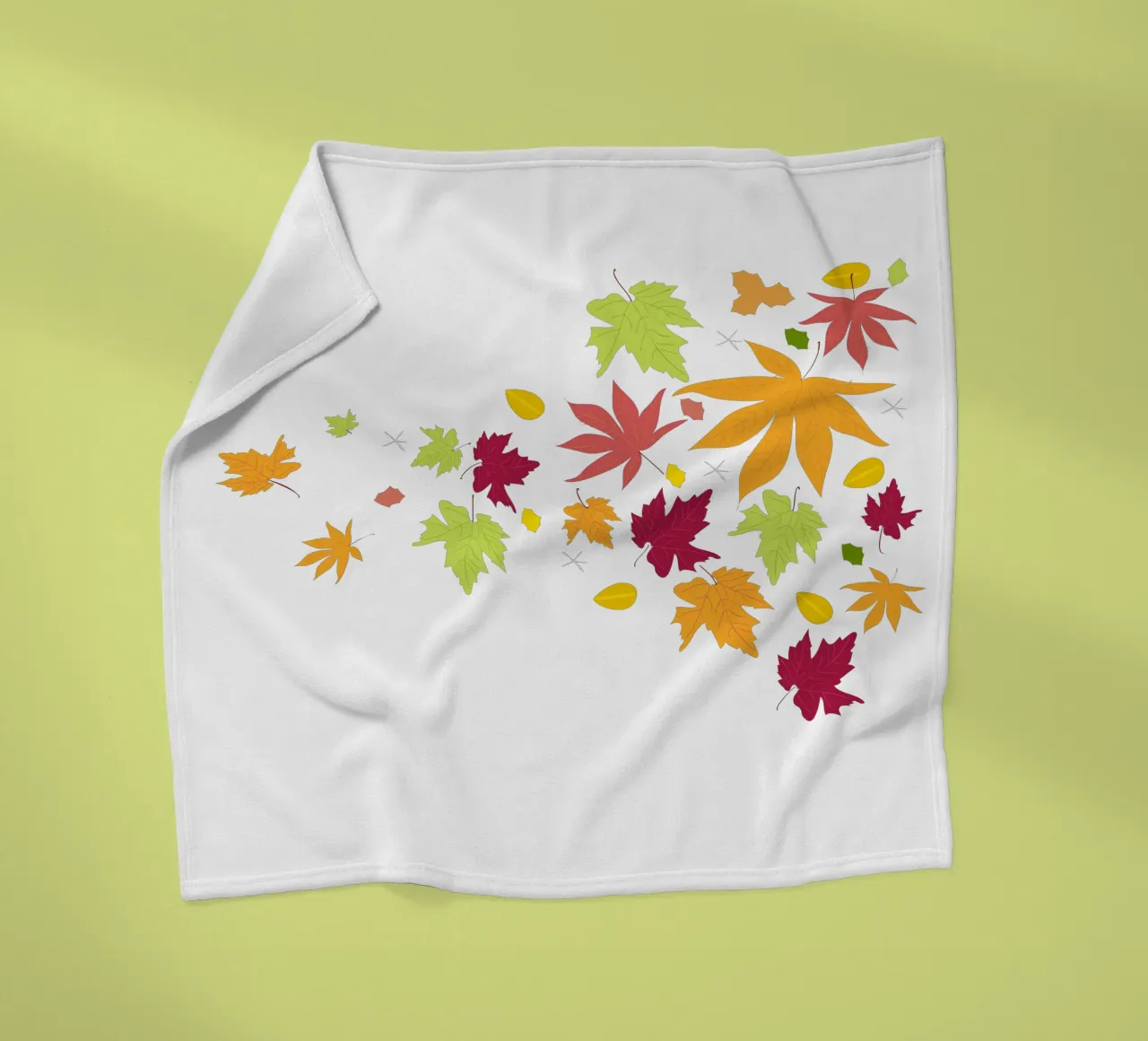 Foglie d'autunno che cadono coperta in pile da GalerieGG
