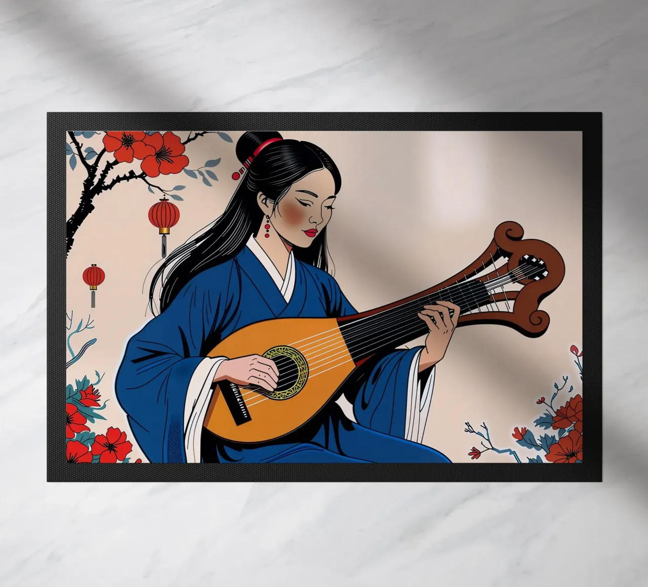 Donna e liuto zerbino da Piccola Serenata