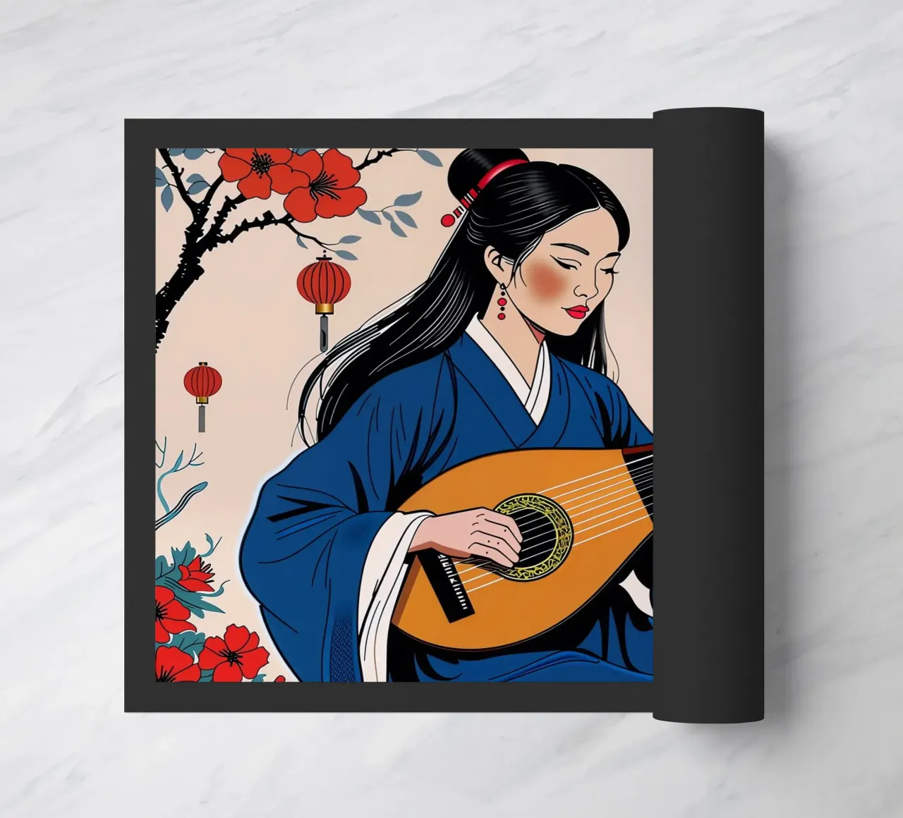 Donna e liuto zerbino da Piccola Serenata