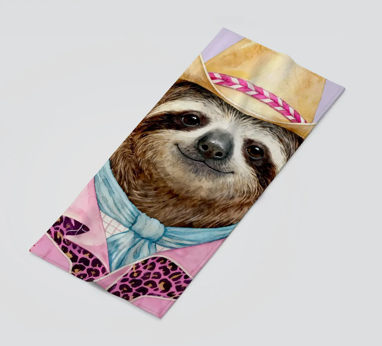 Sloth Cowboy telo mare da Attaboy Dsgn