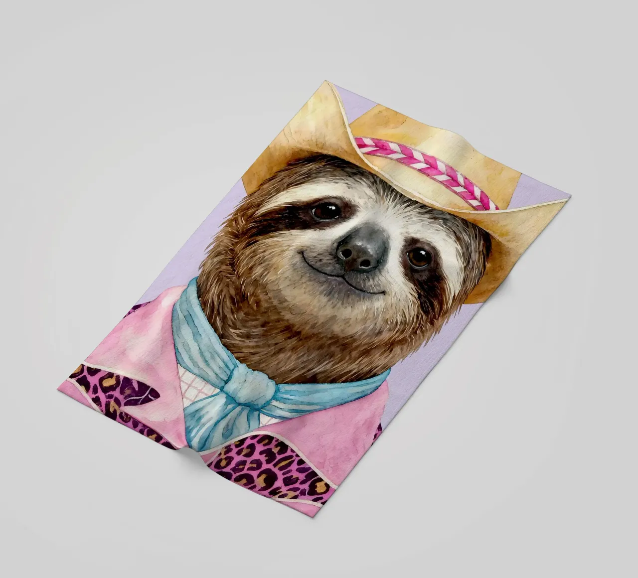 Sloth Cowboy telo mare da Attaboy Dsgn