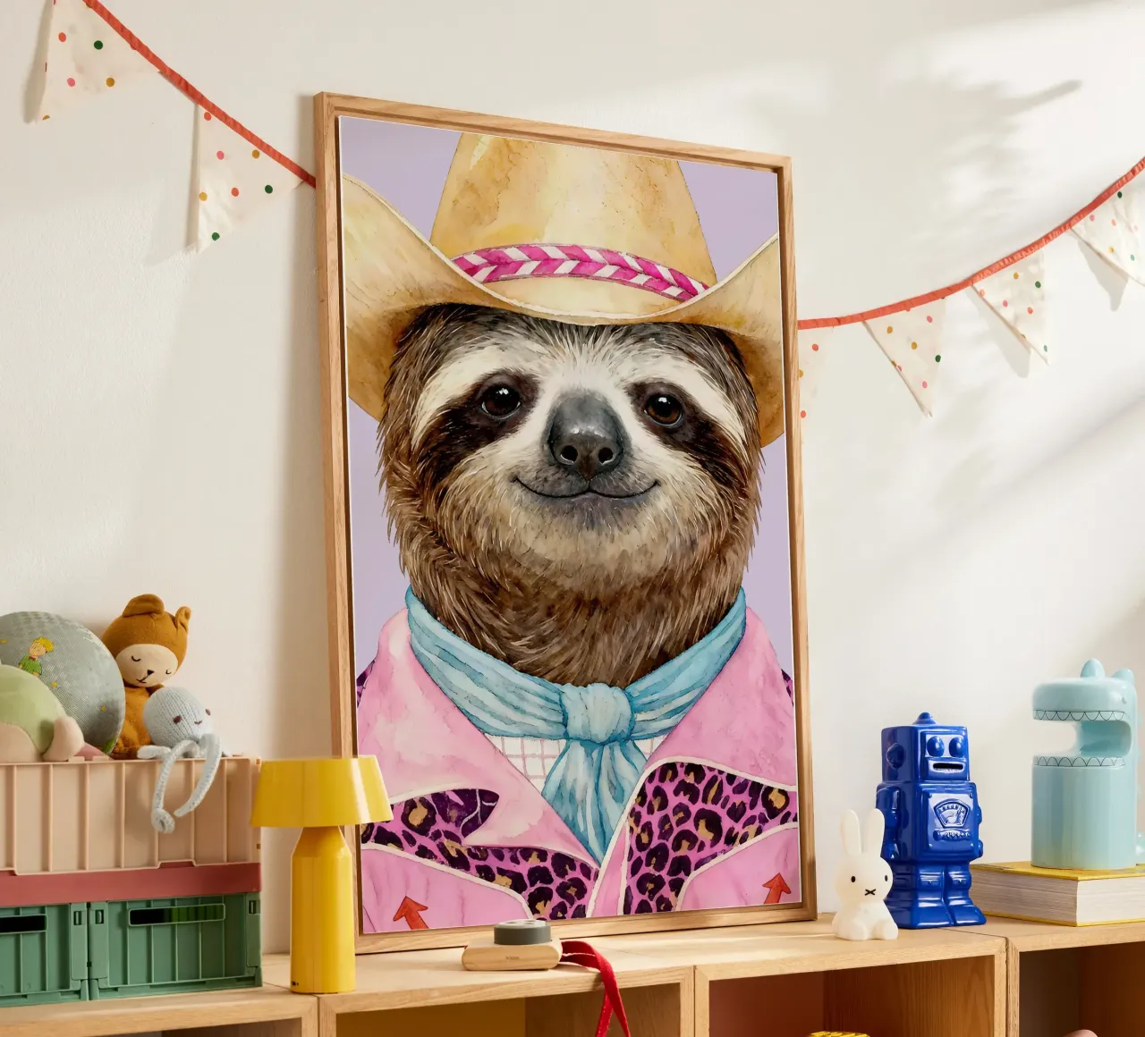 Sloth Cowboy plexiglass da Attaboy Dsgn