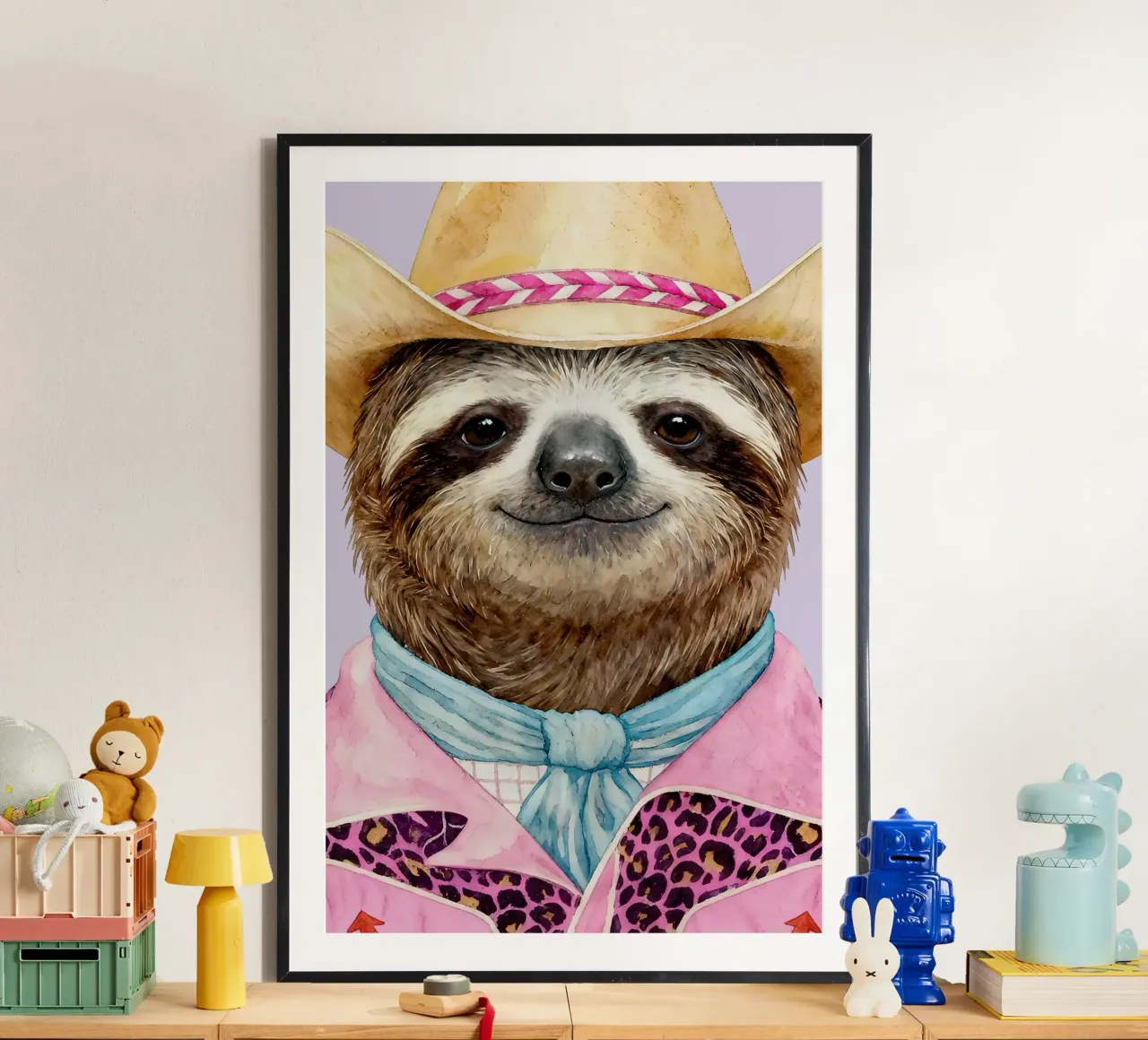 Sloth Cowboy carta hahnemühle da Attaboy Dsgn