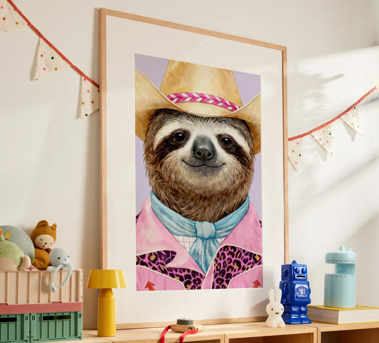 Sloth Cowboy carta hahnemühle da Attaboy Dsgn