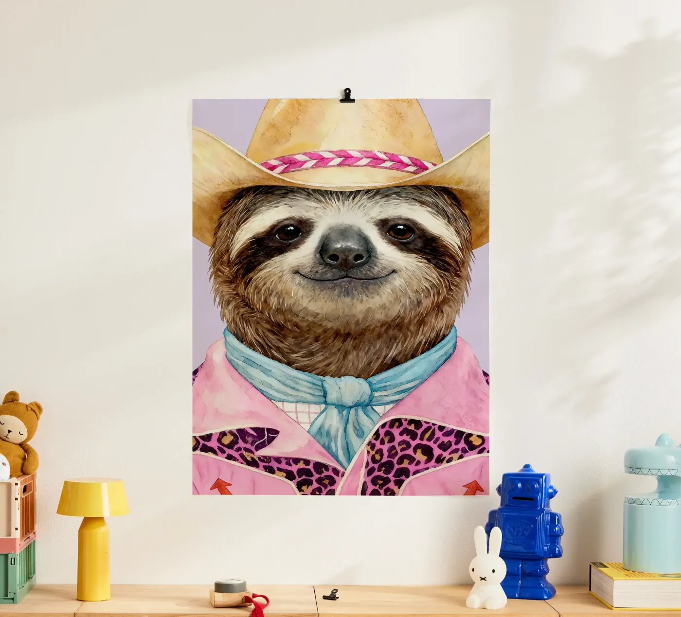 Sloth Cowboy poster by Attaboy Dsgn
