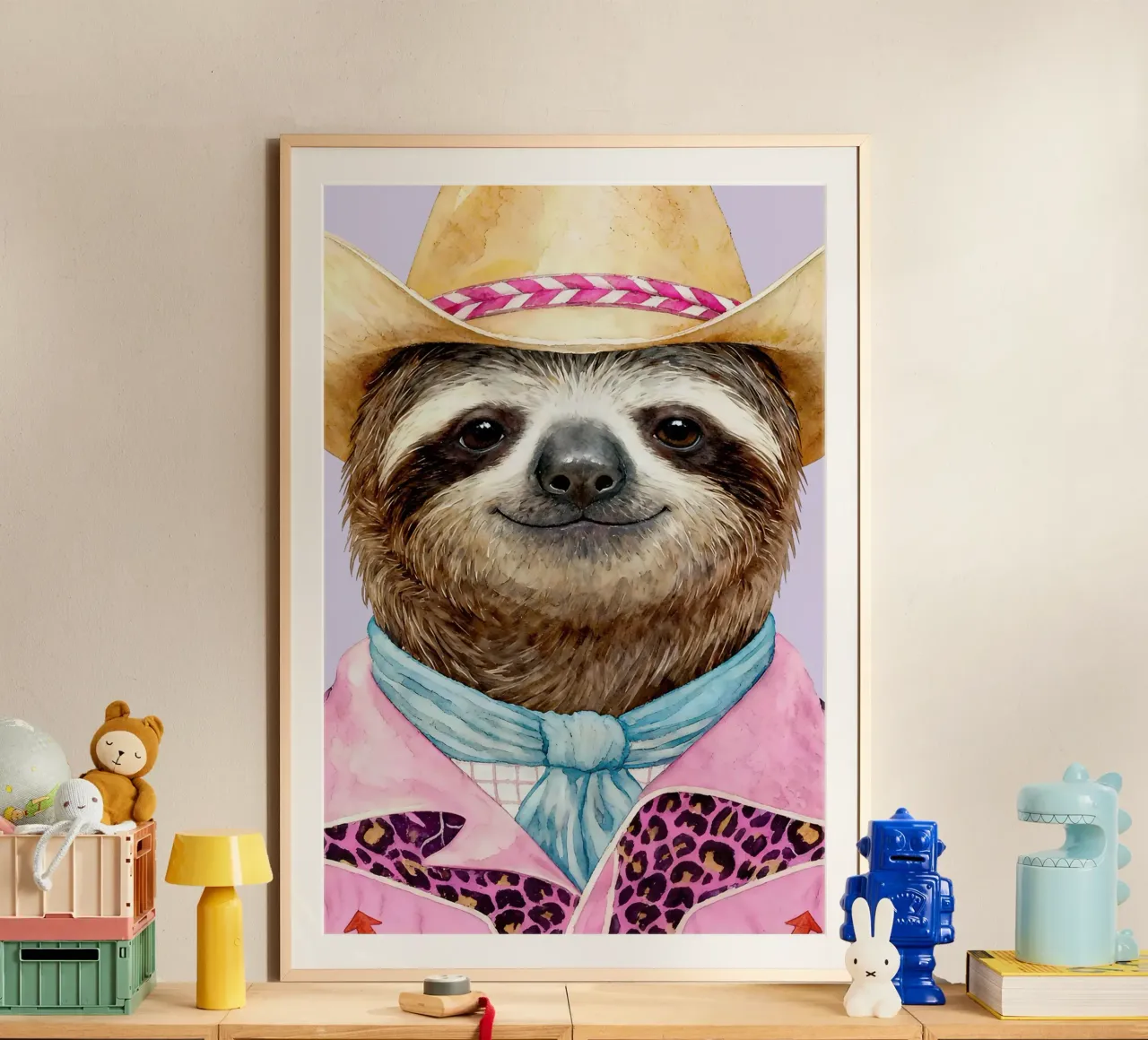 Sloth Cowboy carta hahnemühle da Attaboy Dsgn