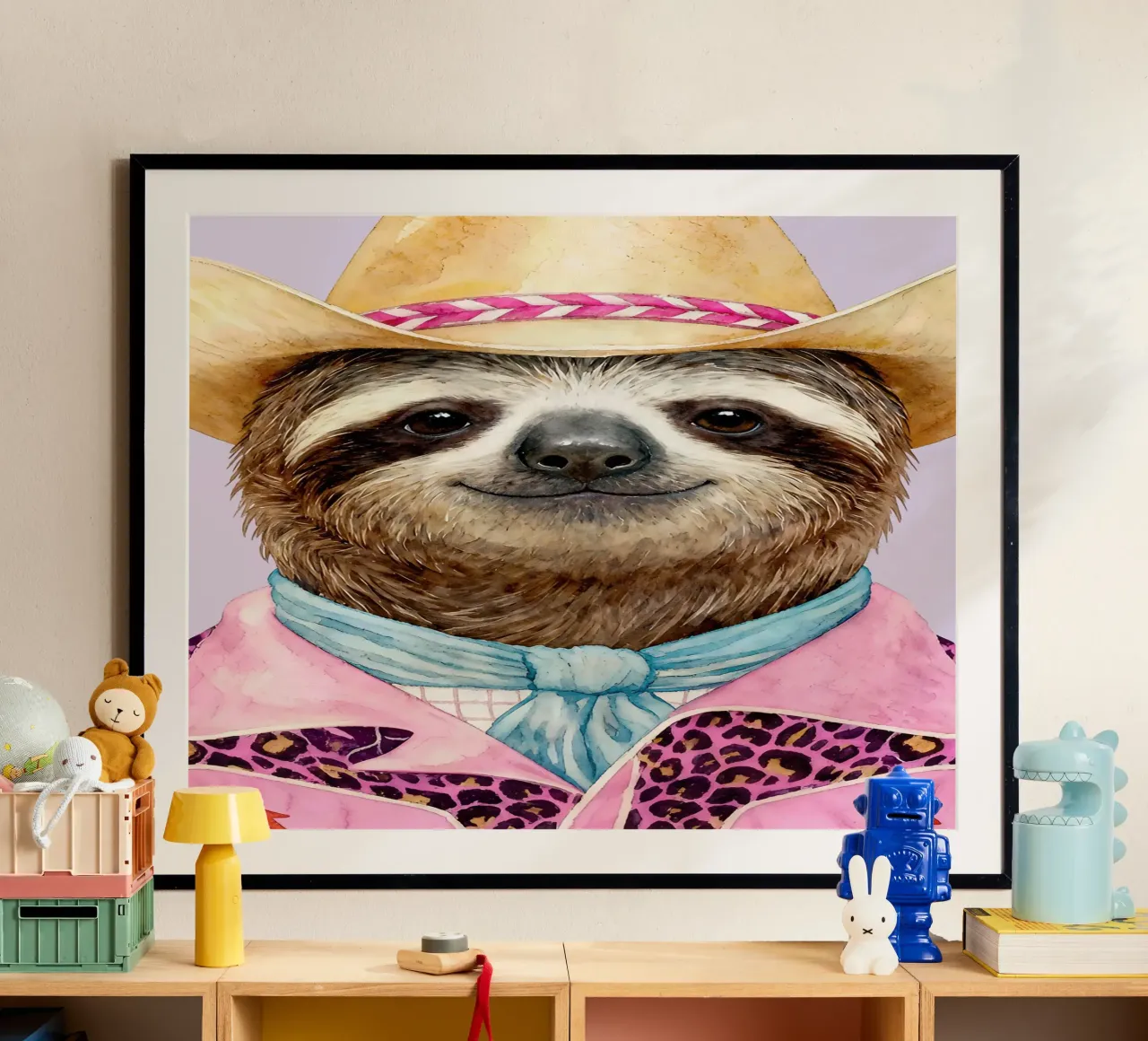 Sloth Cowboy carta hahnemühle da Attaboy Dsgn