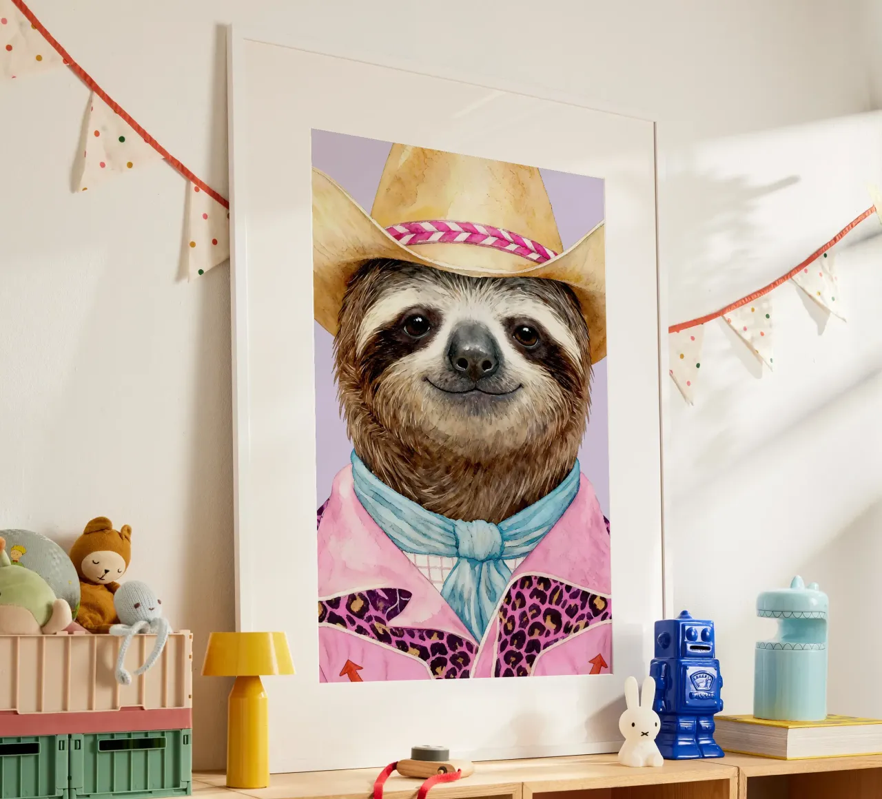 Sloth Cowboy carta hahnemühle da Attaboy Dsgn