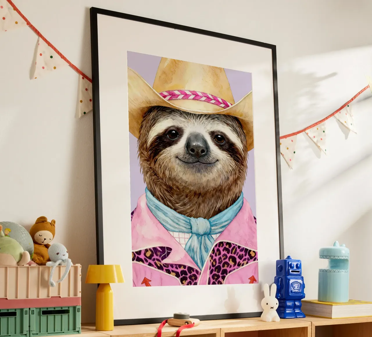 Sloth Cowboy carta hahnemühle da Attaboy Dsgn
