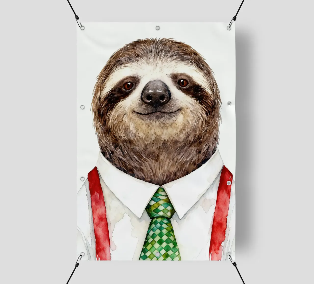 Work-life balance with Sloth bâche pvc de Attaboy Dsgn